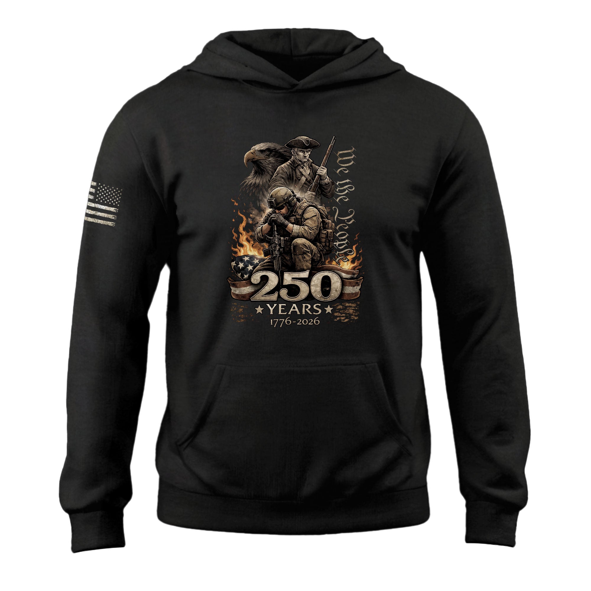 USA 1776–2026 250th Anniversary Hoodie, Timeless American Heritage Celebration Apparel