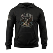 USA 250th Anniversary Hoodie 1776–2026, Patriotic Flaming Eagle Design Celebrating 250 Years - Rust Field Wear