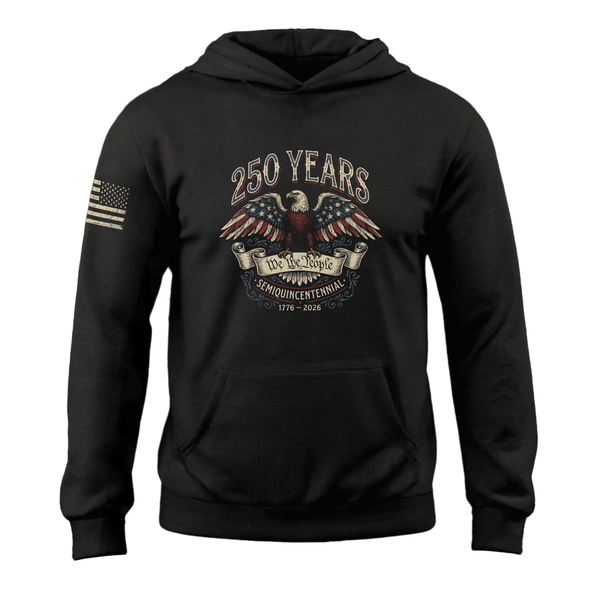 250th Anniversary USA Hoodie 1776–2026, We The People Patriotic Freedom Celebration Apparel