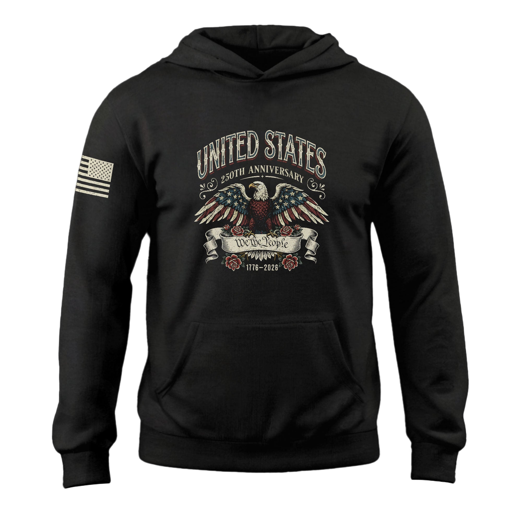 USA Semiquincentennial 250 Years Hoodie 1776–2026, Patriotic American Heritage Design