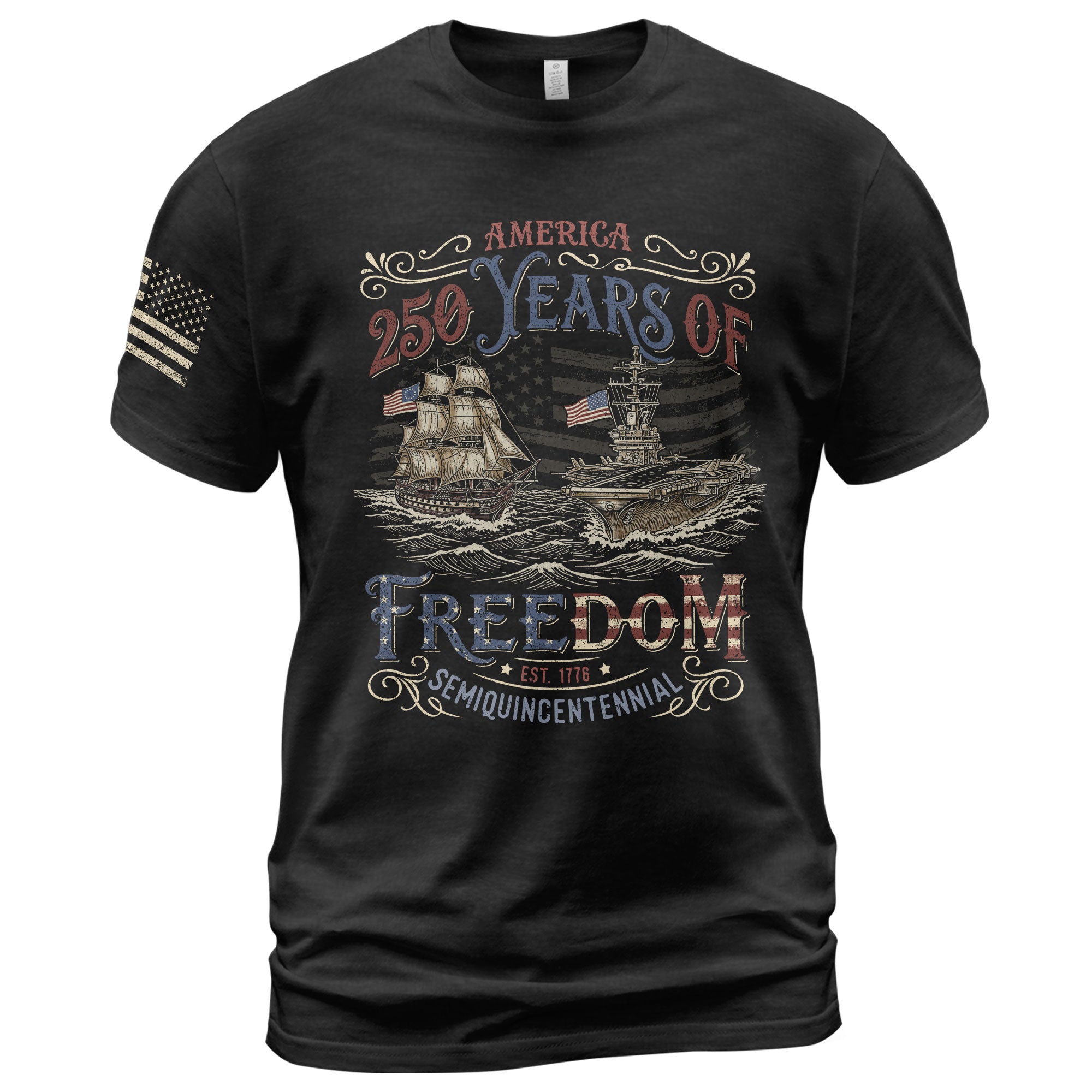 USA Patriotic 250th Anniversary Shirt Freedom Heritage Since 1776