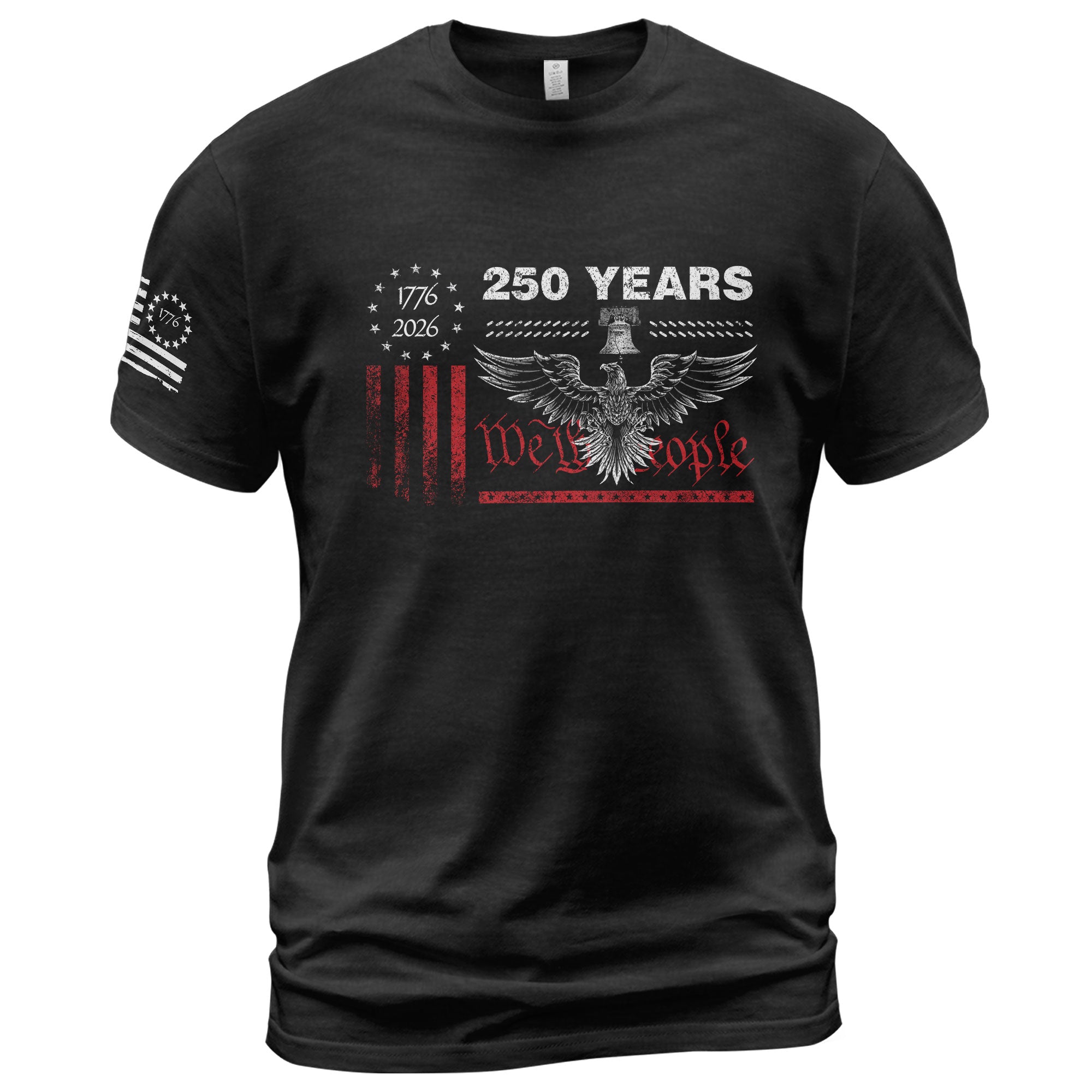 USA 250th Anniversary T-Shirt 250 Years Semiquincentennial 1776-2026 Eagle Liberty Bell Patriotic American Apparel