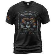 USA 250th Anniversary T-Shirt 250 Years Semiquincentennial 1776-2026 Eagle Liberty Bell Statue Patriotic