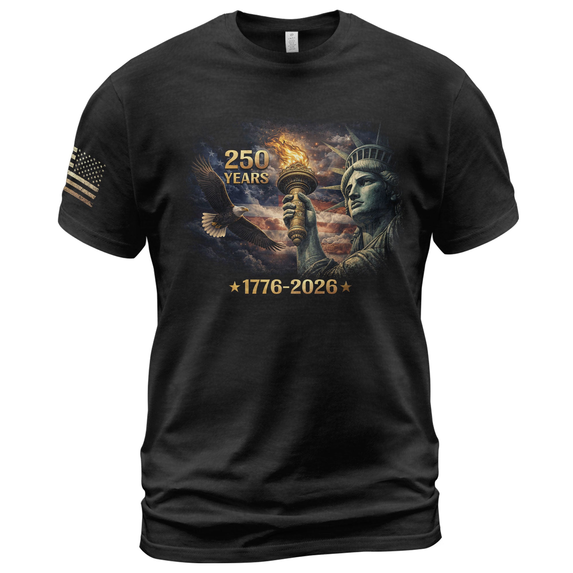 America 250th Anniversary Eagle & Statue of Liberty Freedom Legacy Shirt