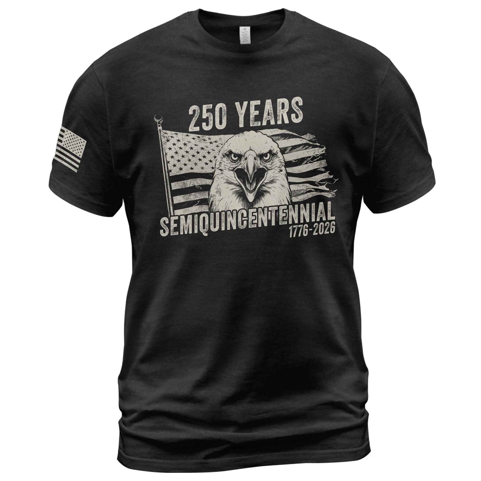 American Heritage 250th Anniversary T-Shirt - USA 250 Years Semiquincentennial 1776-2026 Patriotic Eagle & Flag Men’s Tee