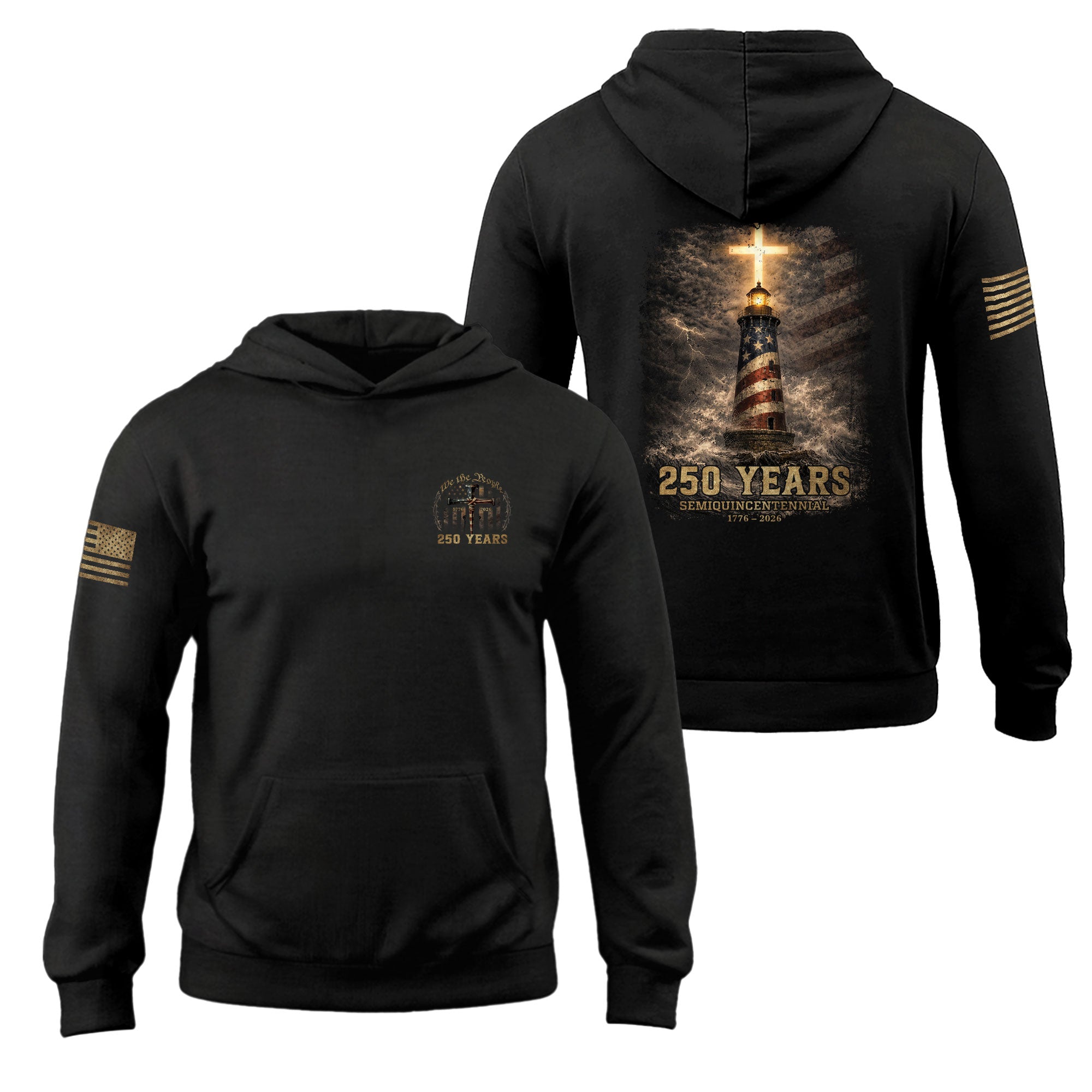 America 250 Years Christian Freedom Hoodie 1776–2026 Patriotic Celebration