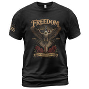 America 250 years Freedom Eagle and Christian Cross T Shirt - One Nation Under God Semiquincentennial Tee