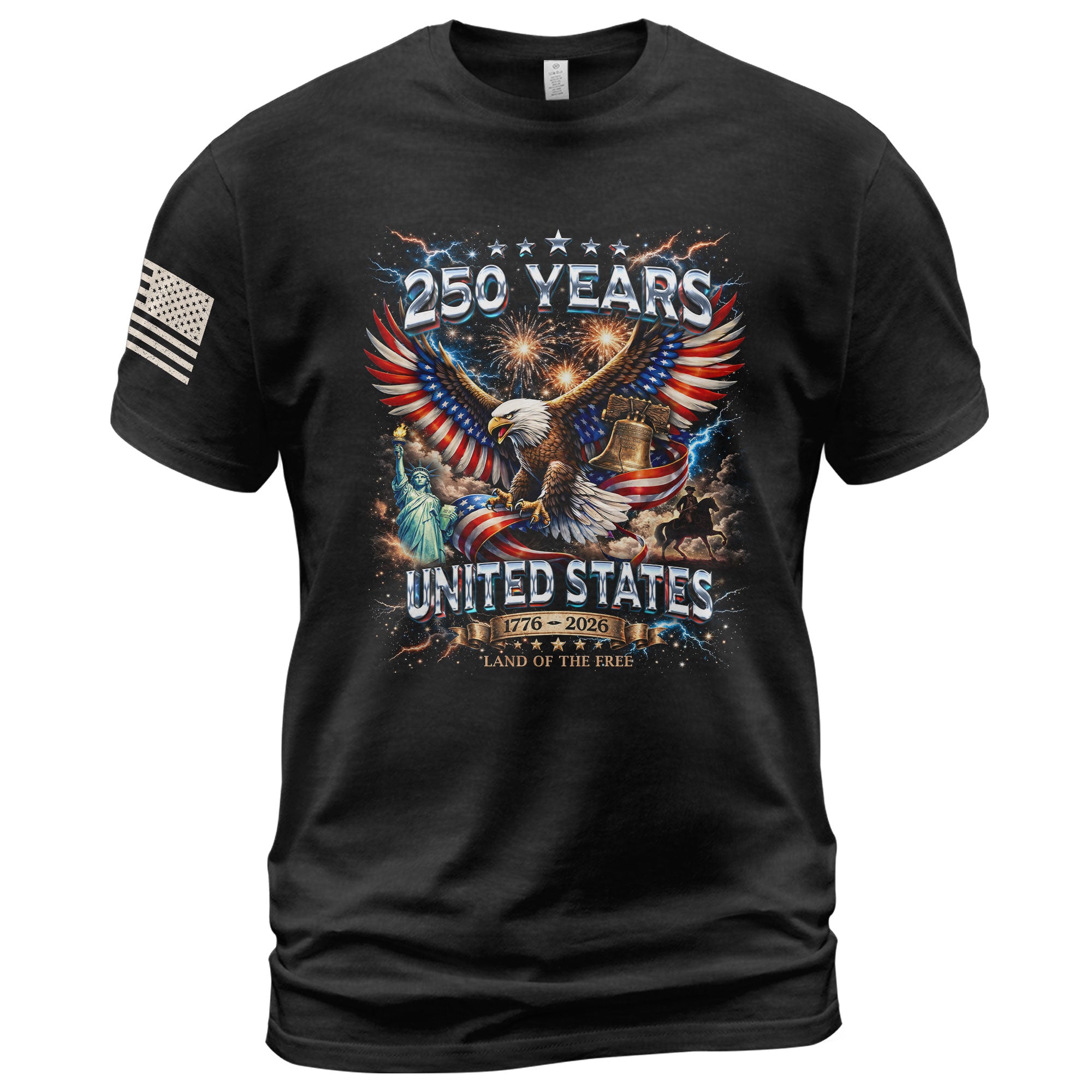 USA 250th Anniversary Shirt - American 250th Anniversary Flag Eagle Bootleg Design