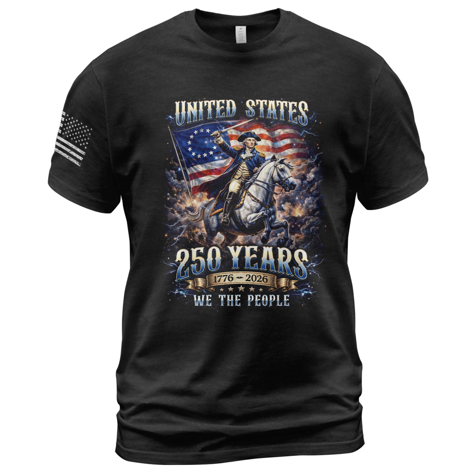 George Washington 250 Years Shirt - 1776-2026 United States 250th Anniversary Bootleg Tee - Rust Field Wear