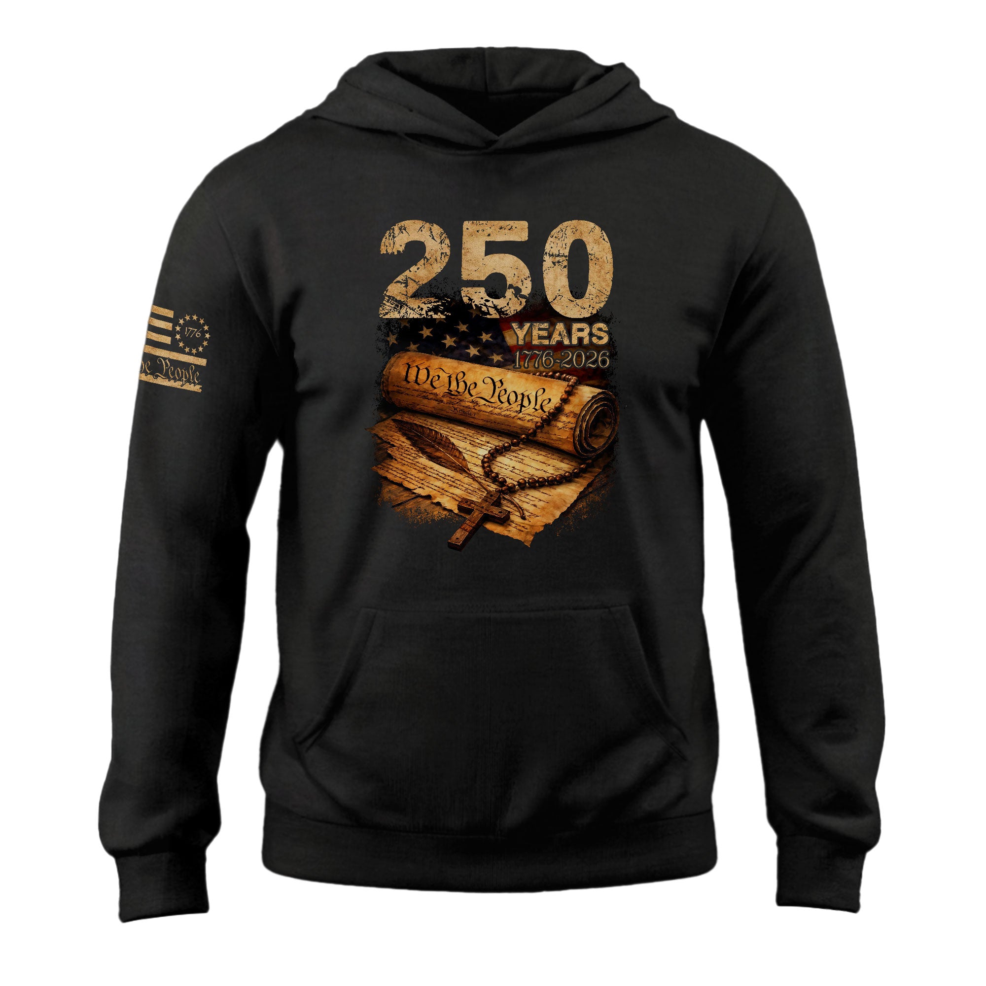 Christian Pride USA Hoodie 250 Years Independence Heritage Apparel
