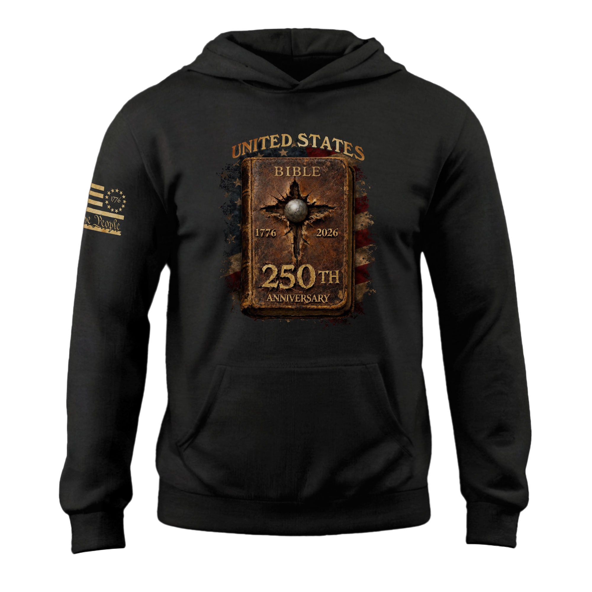Patriotic Christian USA Hoodie 250 Year Celebration Independence Wear