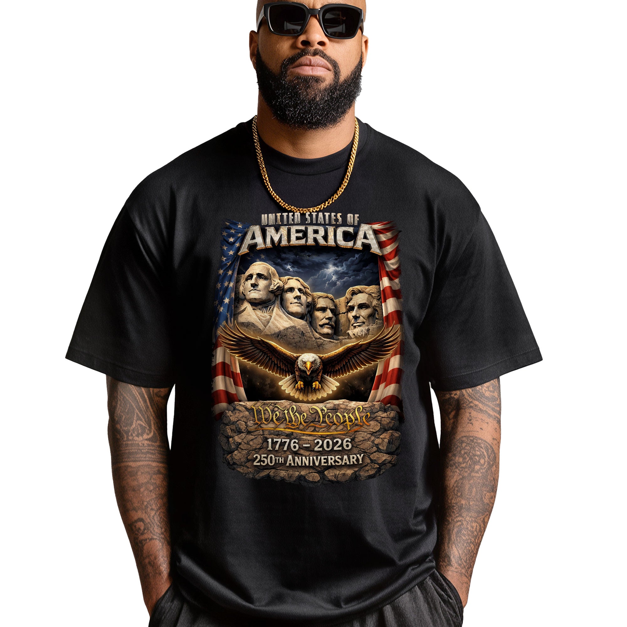United States of 250 Years America Anniversary 1776–2026 – Monument Tribute Patriotic T-Shirt