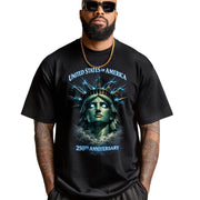 United States of America 250th Anniversary Bootleg Tee – Electric Liberty Crown Graphic