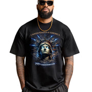 USA 250th Anniversary Bootleg Tee – Electric Liberty Crown Street Graphic