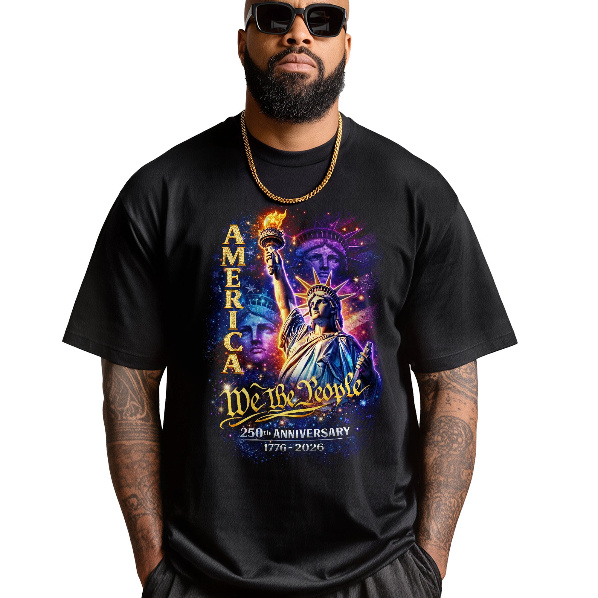 America We The People 250th Anniversary T-Shirt 1776–2026 – Patriotic Liberty Design