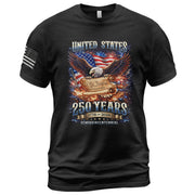 Vintage USA 250 Years Bootleg T-Shirt - 1776-2026 250th Anniversary Eagle Streetwear, Patriotic We The People Graphic Tee