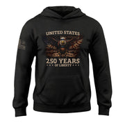USA 250 Years of Liberty 250th Anniversary Hoodie - Semiquincentennial 1776-2026 Patriotic Flag & Eagle Mens Apparel