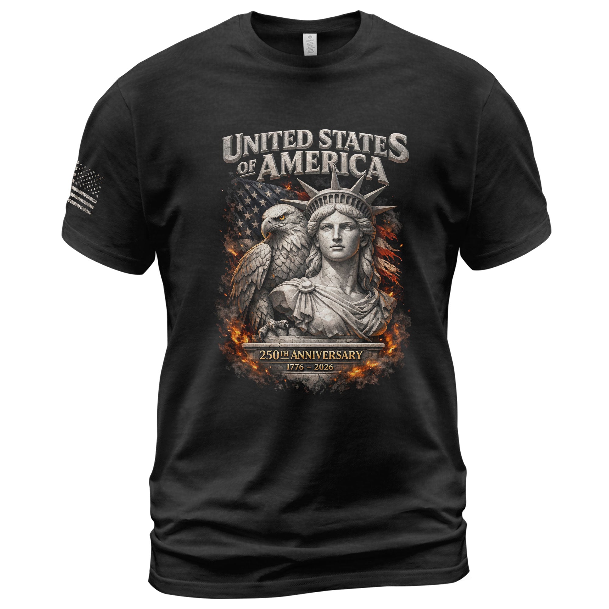 United States of America 250th Anniversary Shirt - Eagle & Lady Liberty 1776-2026 250 Years Tee