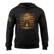 USA 250th Anniversary 1776-2026 Semiquincentennial Hoodie – Christian Faith and Freedom Cross & Liberty Bell America 250 Hoodie