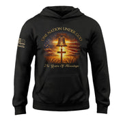 America 250th Anniversary Hoodie 1776-2026 – Liberty Bell & Cross One Nation Under God Patriotic Men’s Hoodie