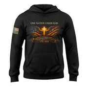 USA 250th Anniversary Hoodie 1776-2026 – Angel Wings One Nation Under God 250 Years of Blessings Hoodie