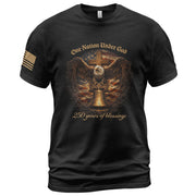 America 250th Anniversary 1776-2026 Semiquincentennial T-Shirt – 250 Years of Blessings Eagle Liberty Bell One Nation Under God Patriotic USA Tee