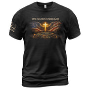 America 250th Anniversary 1776-2026 Semiquincentennial Shirt – One Nation Under God 250 Years Eagle Wing Cross Patriotic Tee