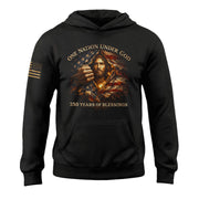 USA 250th Anniversary 1776-2026 Semiquincentennial Hoodie – 250 Years of Blessings Jesus American Flag Christian Apparel
