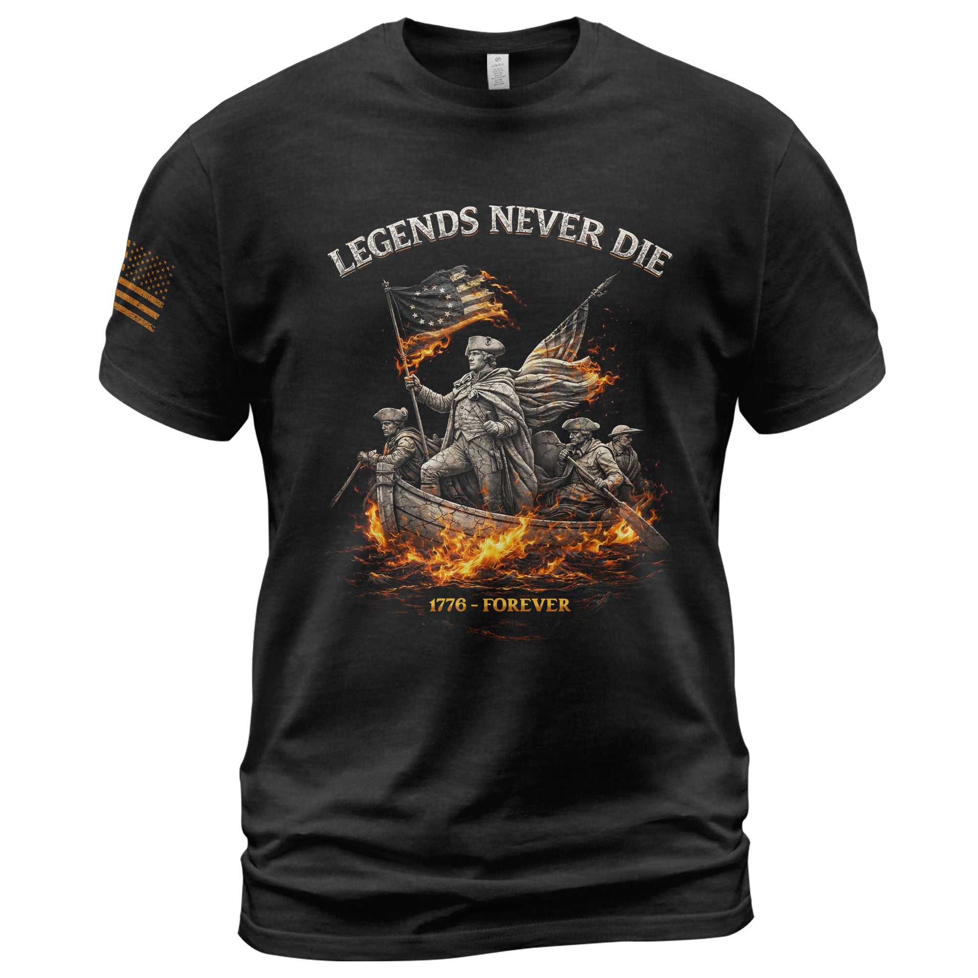 America 250th Anniversary 1776-2026 Semiquincentennial T-Shirt – Legends Never Die George Washington Retro Patriotic Shirt