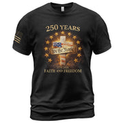 USA 250th Anniversary 1776-2026 Semiquincentennial T-Shirt – We The People 250 Years Liberty Bell Cross Patriotic Anniversary Tee