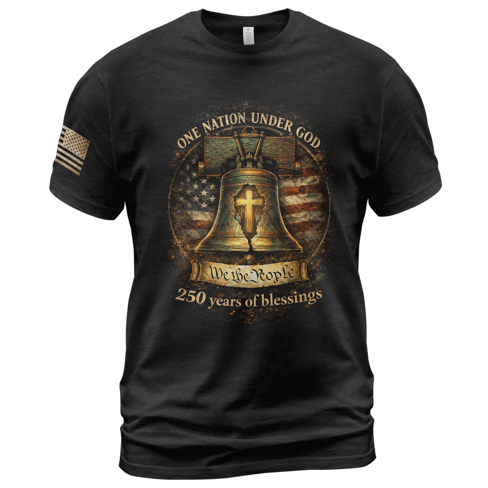 America 250th Anniversary 1776-2026 Shirt – We The People Liberty Bell One Nation Under God Christian Patriotic T-Shirt