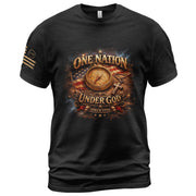 250 Years Anniversary 1776-2026 Christian Patriotic T-Shirt – Compass & Cross One Nation Under God Bible Bootleg Graphic Shirt