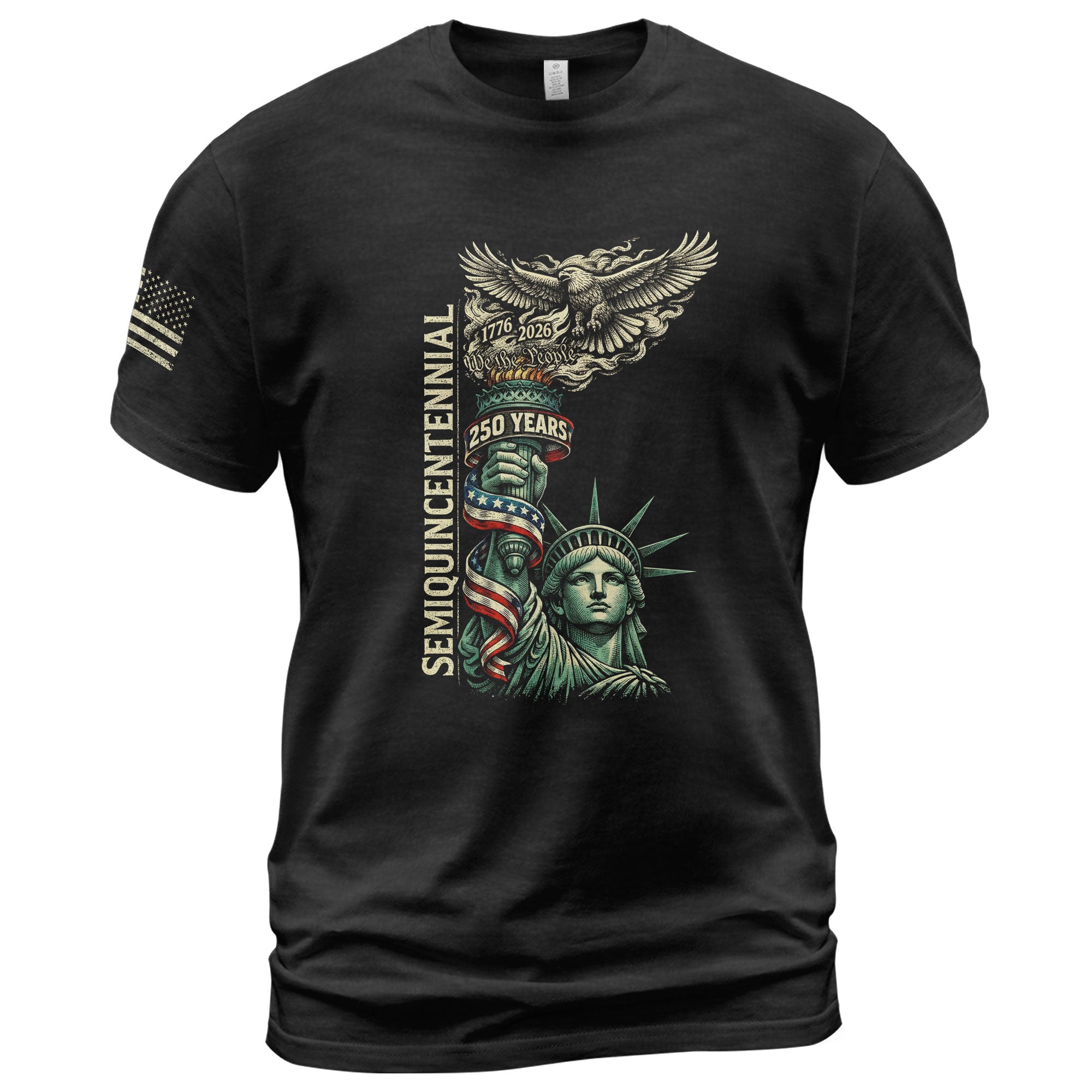American Semiquincentennial 250 Years Liberty Torch & Eagle Heritage Shirt 1776–2026