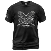 America 250th Anniversary T-Shirt 1776-2026 – We The People Eagle & Crossed Rifles Tee