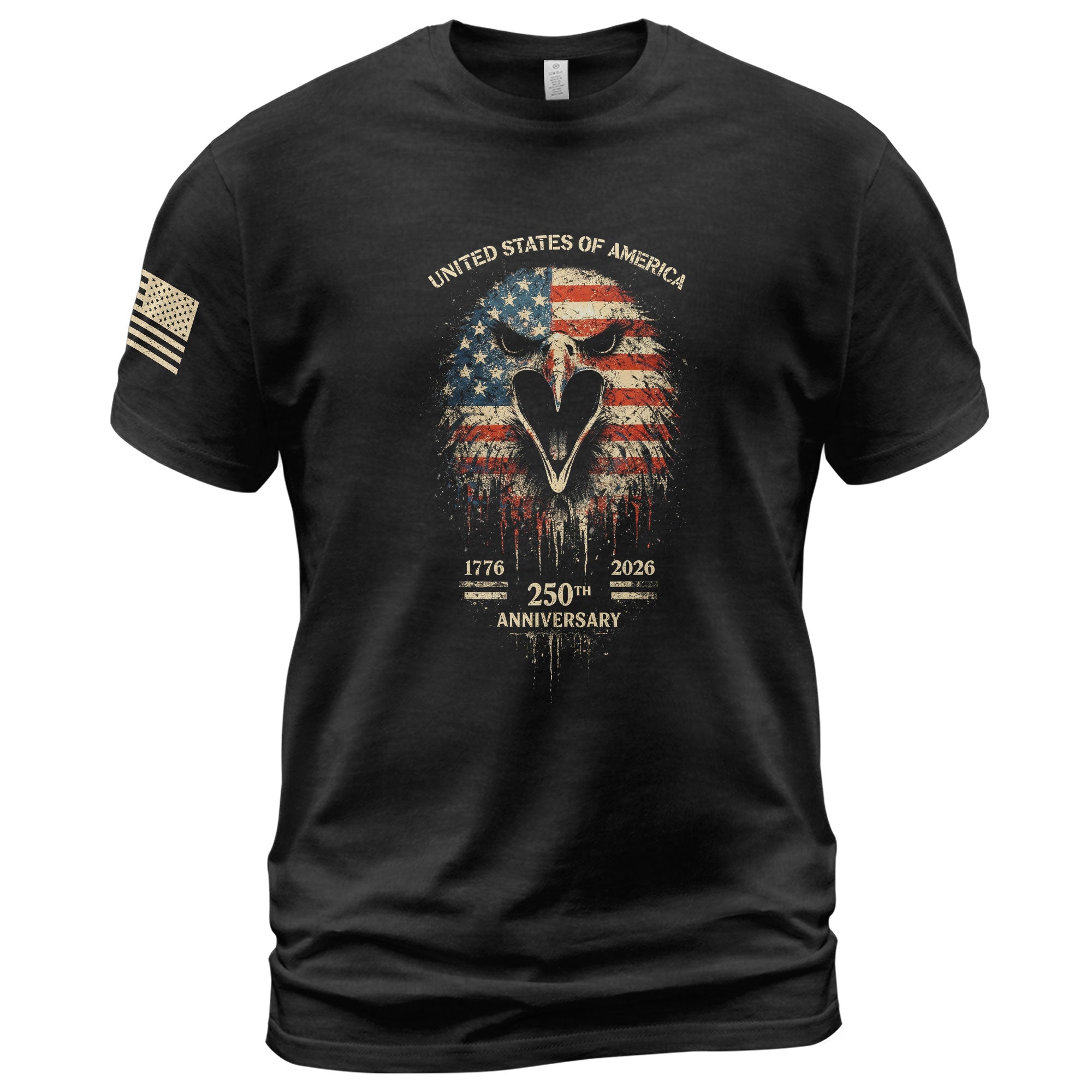 USA 250th Anniversary 1776-2026 T-Shirt – America Flag Eagle Patriotic Freedom Shirt