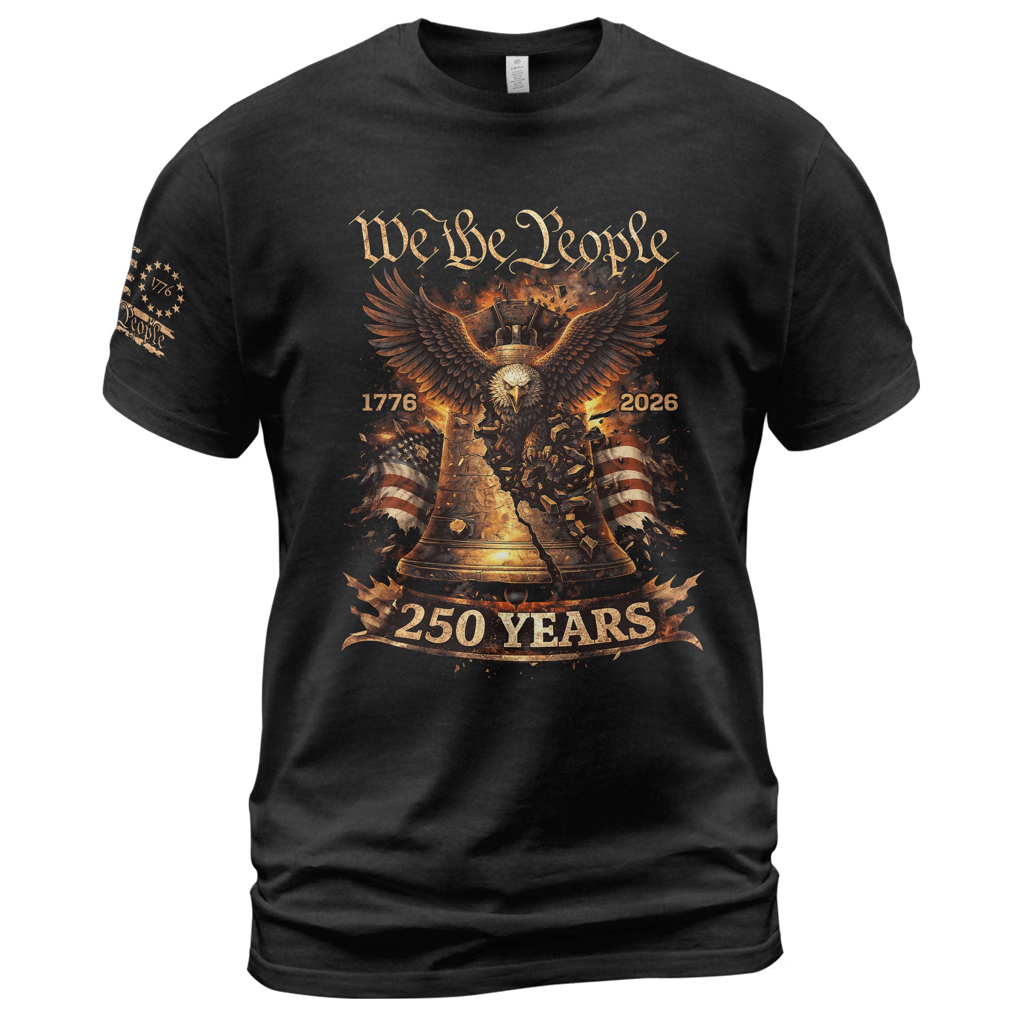 Liberty Bell Eagle We The People T-Shirt - Patriotic 250 Years Heritage Tee