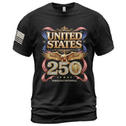 1776-2026 250th Anniversary T-Shirt - United States Golden Eagle Luxury Graphic