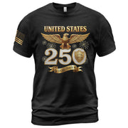 Patriotic 250 Years T-Shirt 1776-2026 - United States Golden Eagle Anniversary Shirt