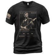 Abraham Lincoln Guitar Shirt Music Player Interface Patriotic Graphic Tee