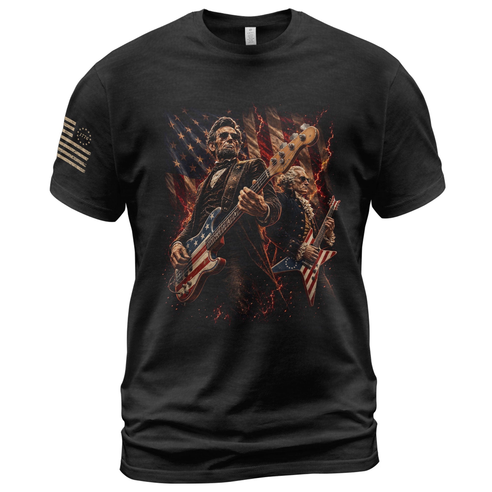 Patriotic Guitar Heroes Shirt 250 Years of Freedom Vintage American Rock Tee
