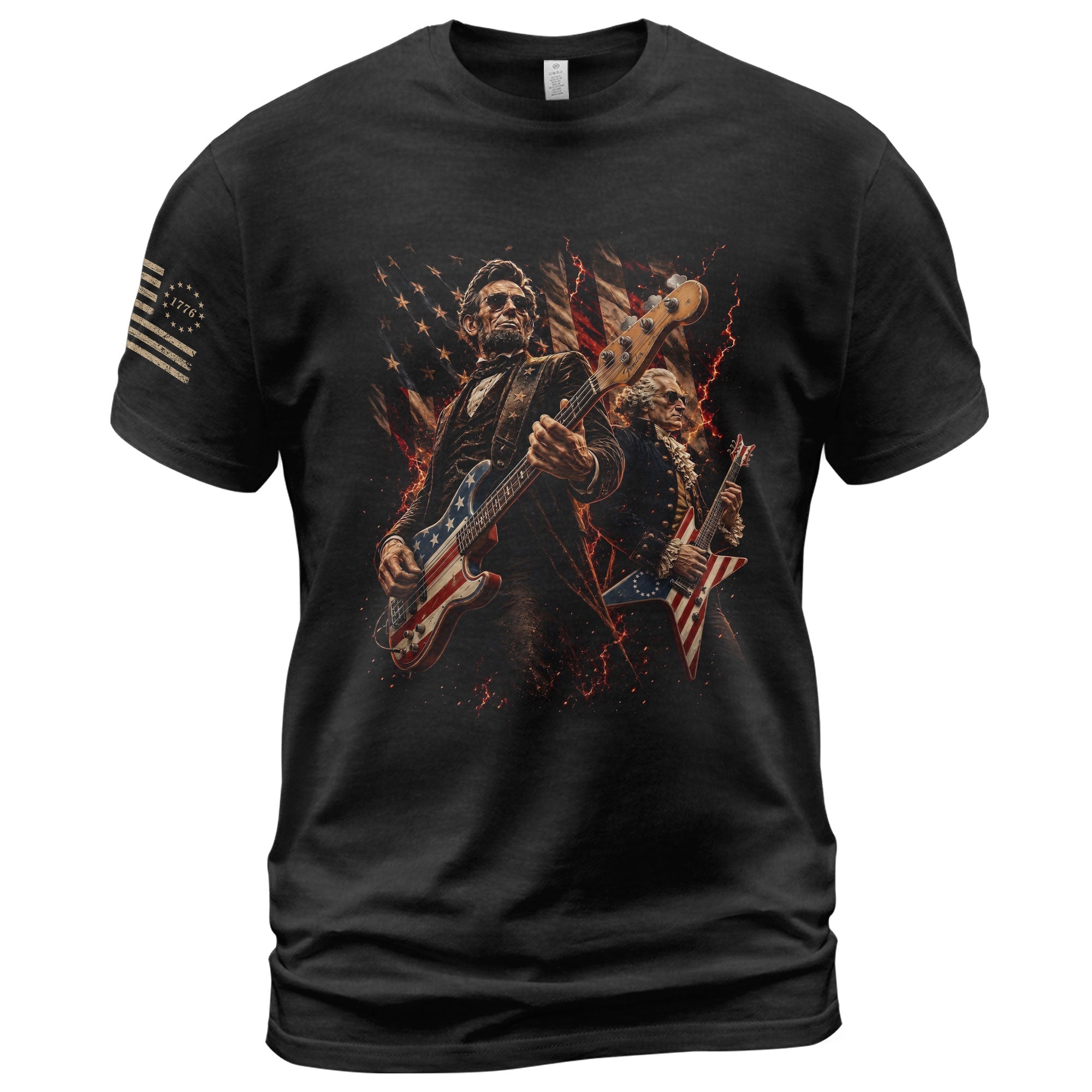Patriotic Guitar Heroes Shirt 250 Years of Freedom Vintage American Rock Tee