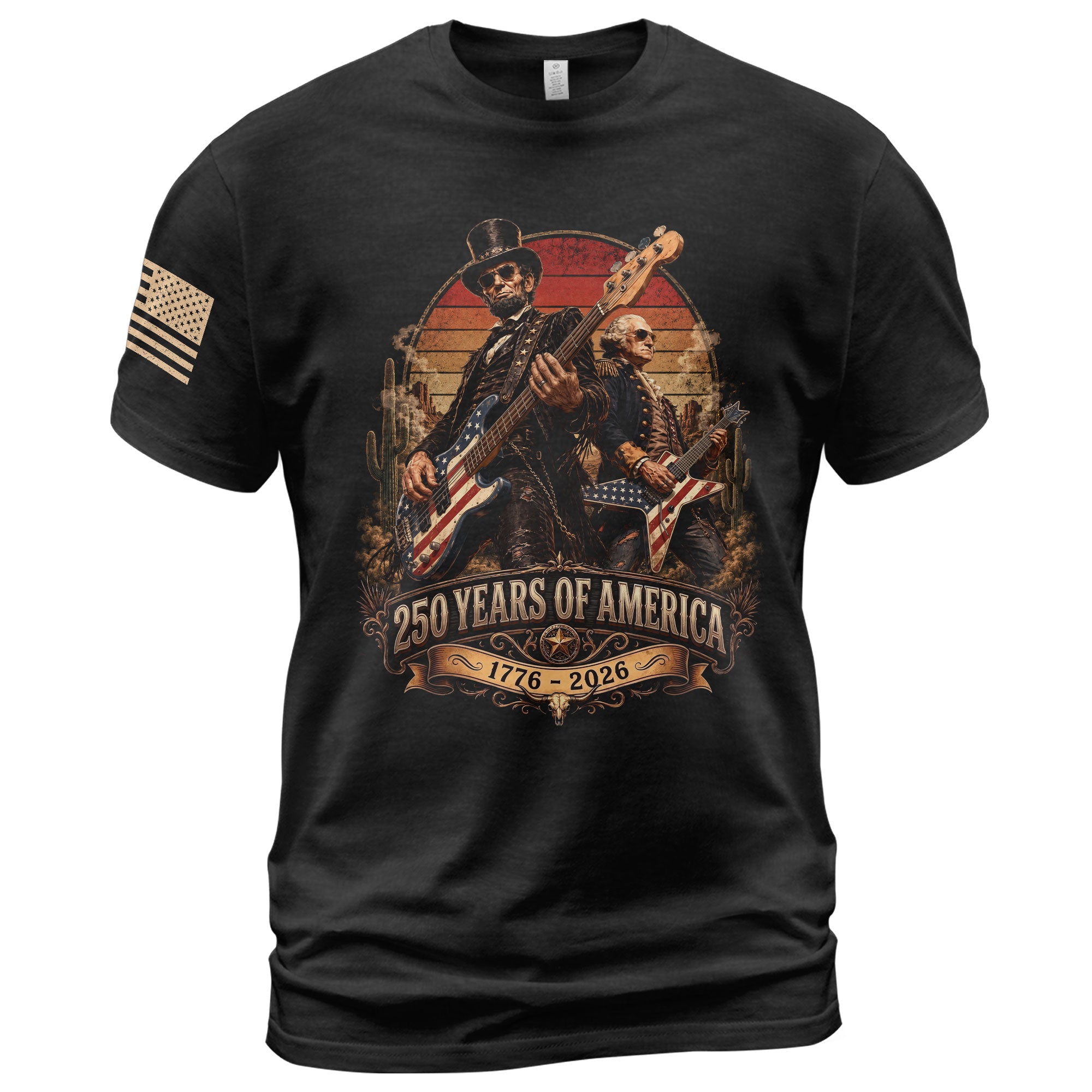 250 Years of America Shirt Vintage Patriotic Guitar Rock Freedom Tee 1776–2026