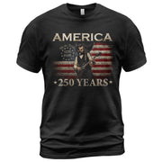 Lincoln America 250 Years 1776 2026 Patriotic Graphic T Shirt Unisex Summer Tee