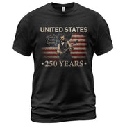 Lincoln 1776-2026 Patriotic Graphic T Shirt - Unisex Summer Tee for History Fans - Rust Field Wear