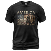 Lincoln Washington Presidents T Shirt America 250 Years Patriotic 1776 2026 Graphic
