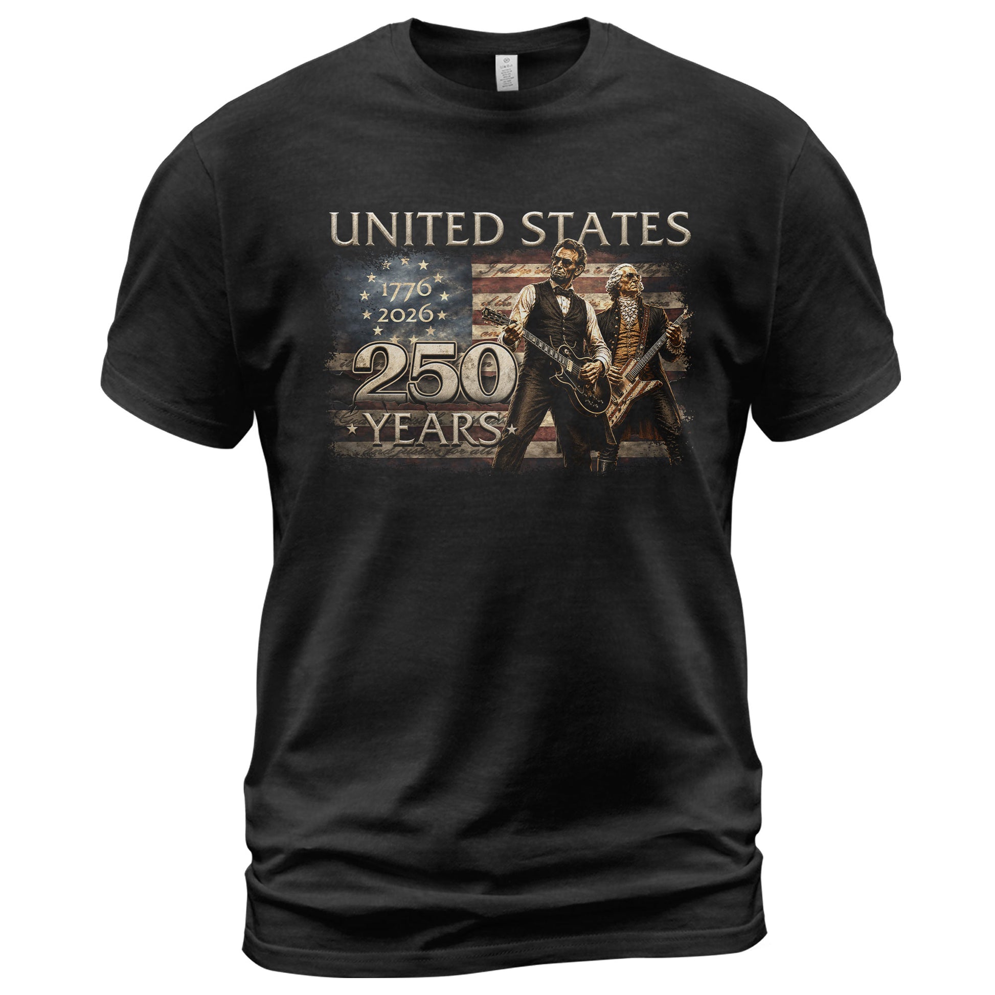 Lincoln Washington 1776-2026 Presidents T Shirt - Patriotic Graphic Unisex Apparel - Rust Field Wear