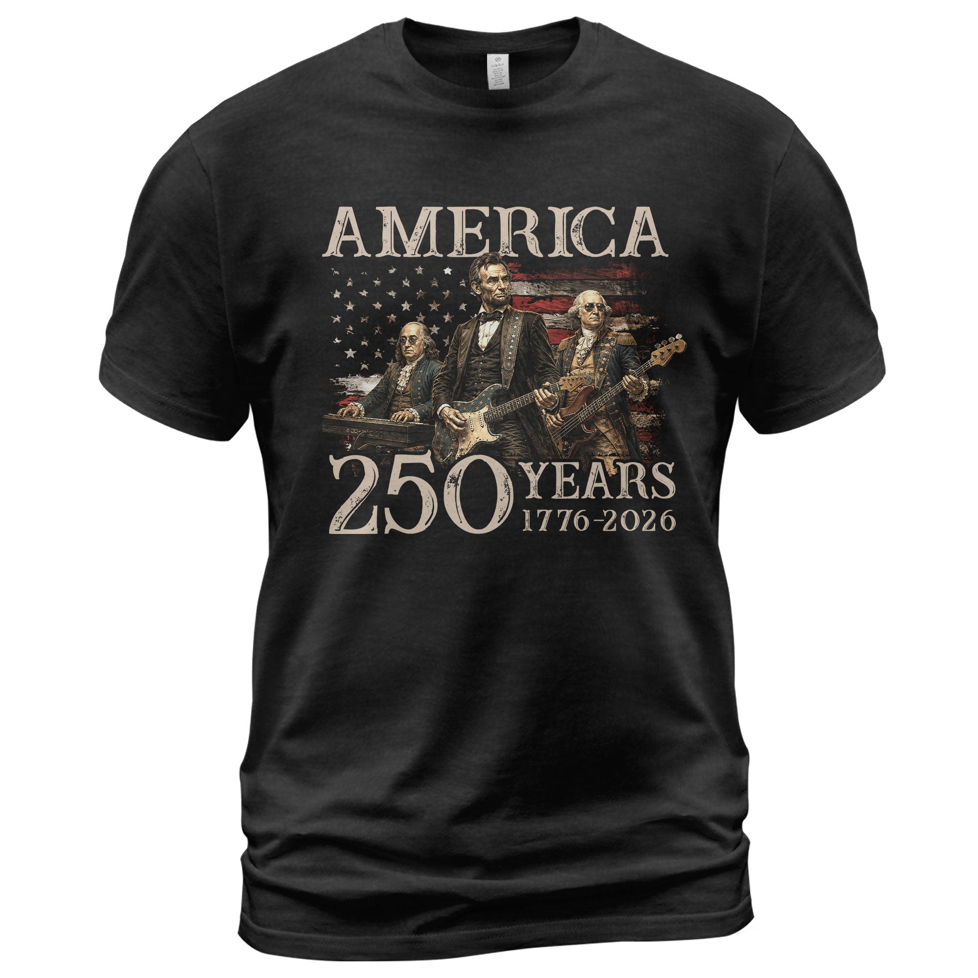 Graphic Lincoln Presidents T Shirt America 250 Years Patriotic 1776 2026 Summer