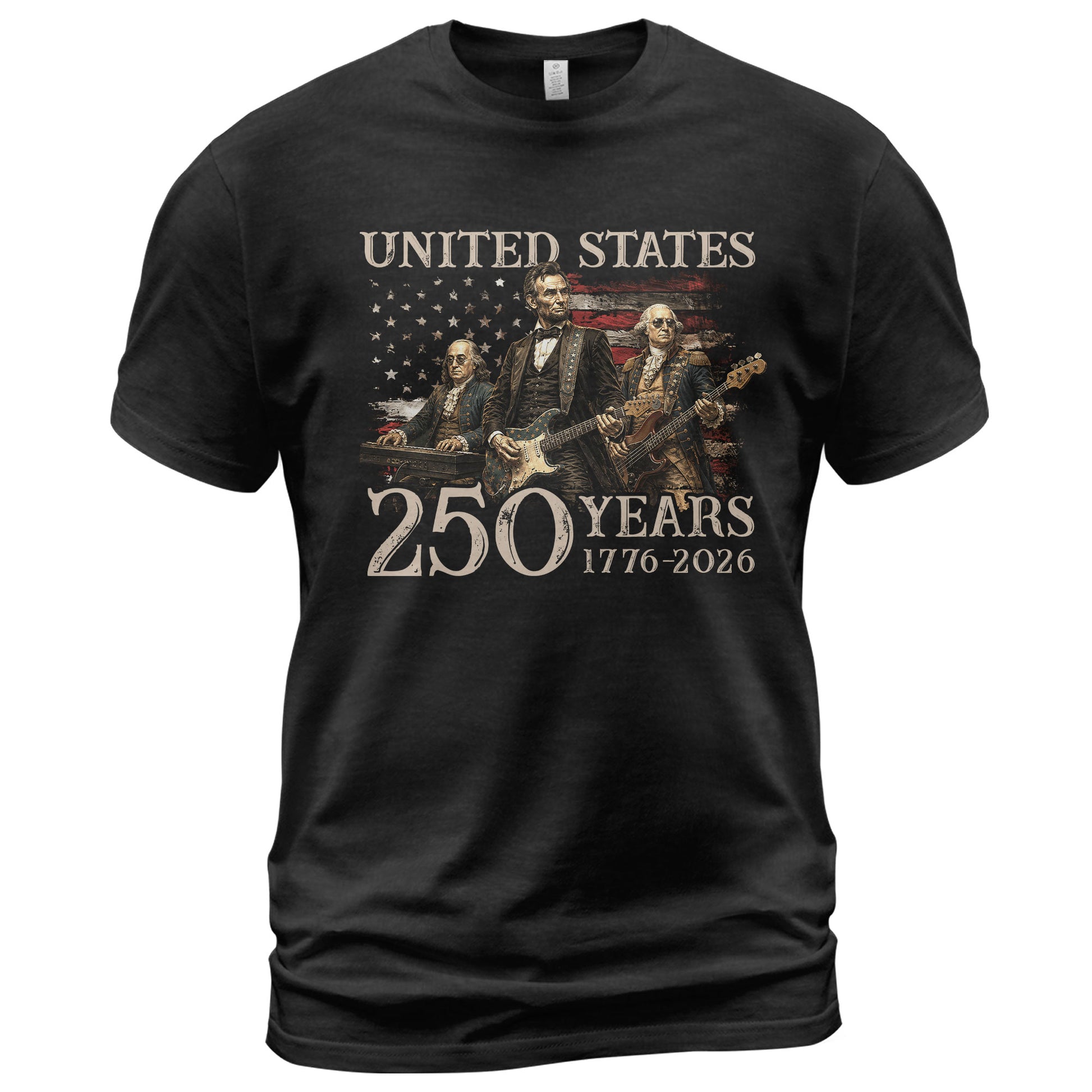 Graphic 1776-2026 Lincoln Presidents T Shirt - Patriotic Unisex Summer Wear Item - Rust Field Wear