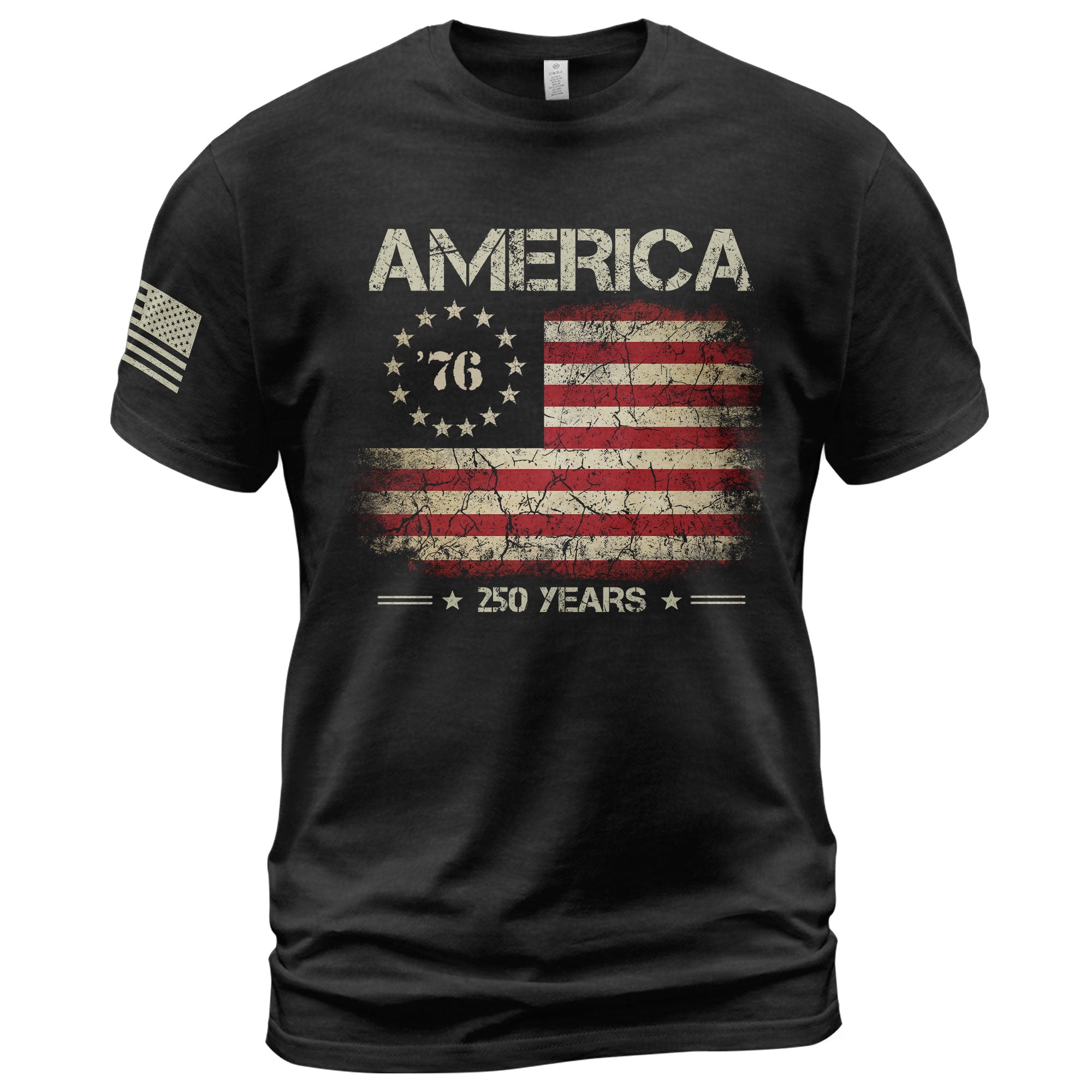 Vintage 1776 American Flag T-Shirt Patriotic Graphic Tee Men Women Casual Shirt