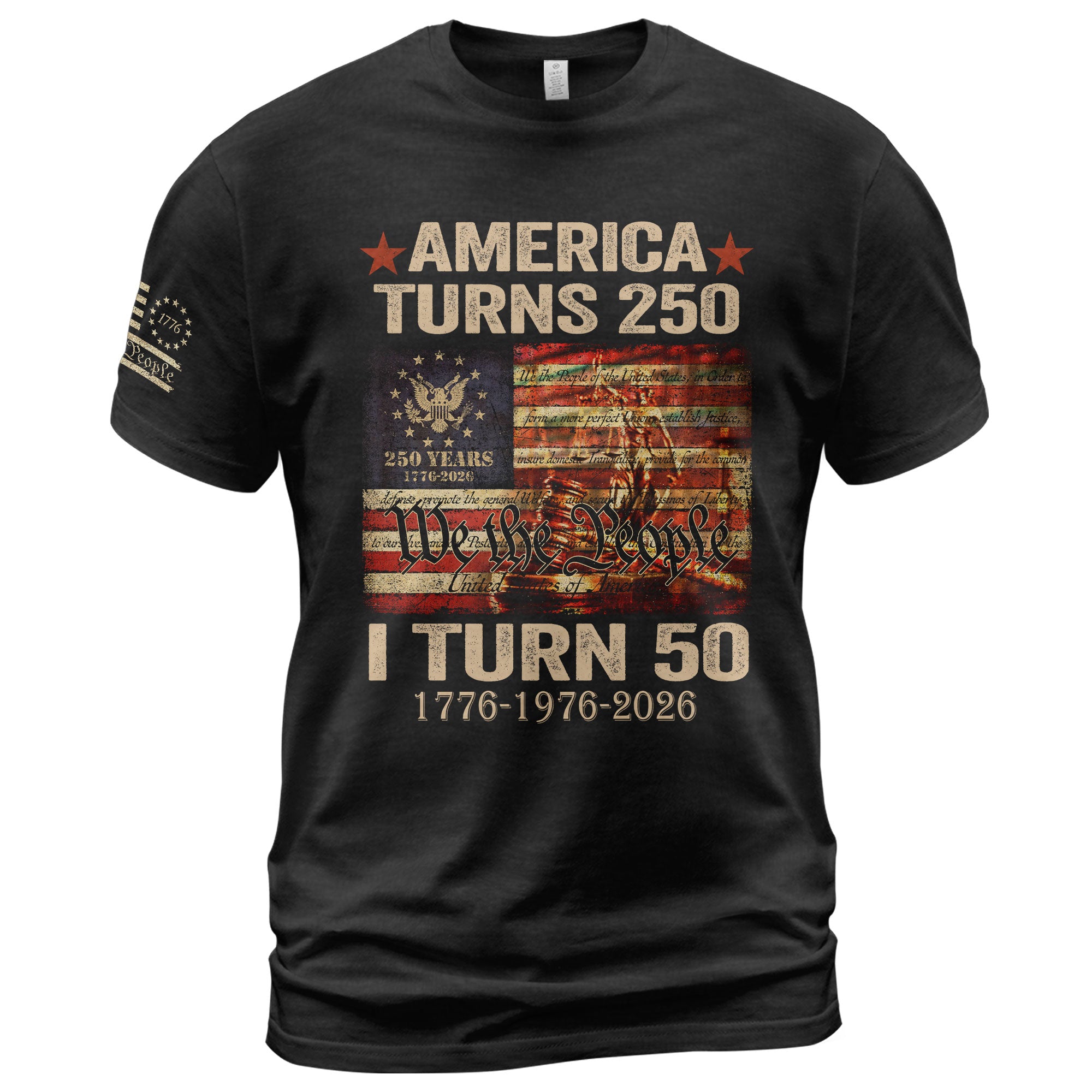 1976 Limited Edition 50th Birthday Shirt Patriotic We The People Graphic Tee 2026